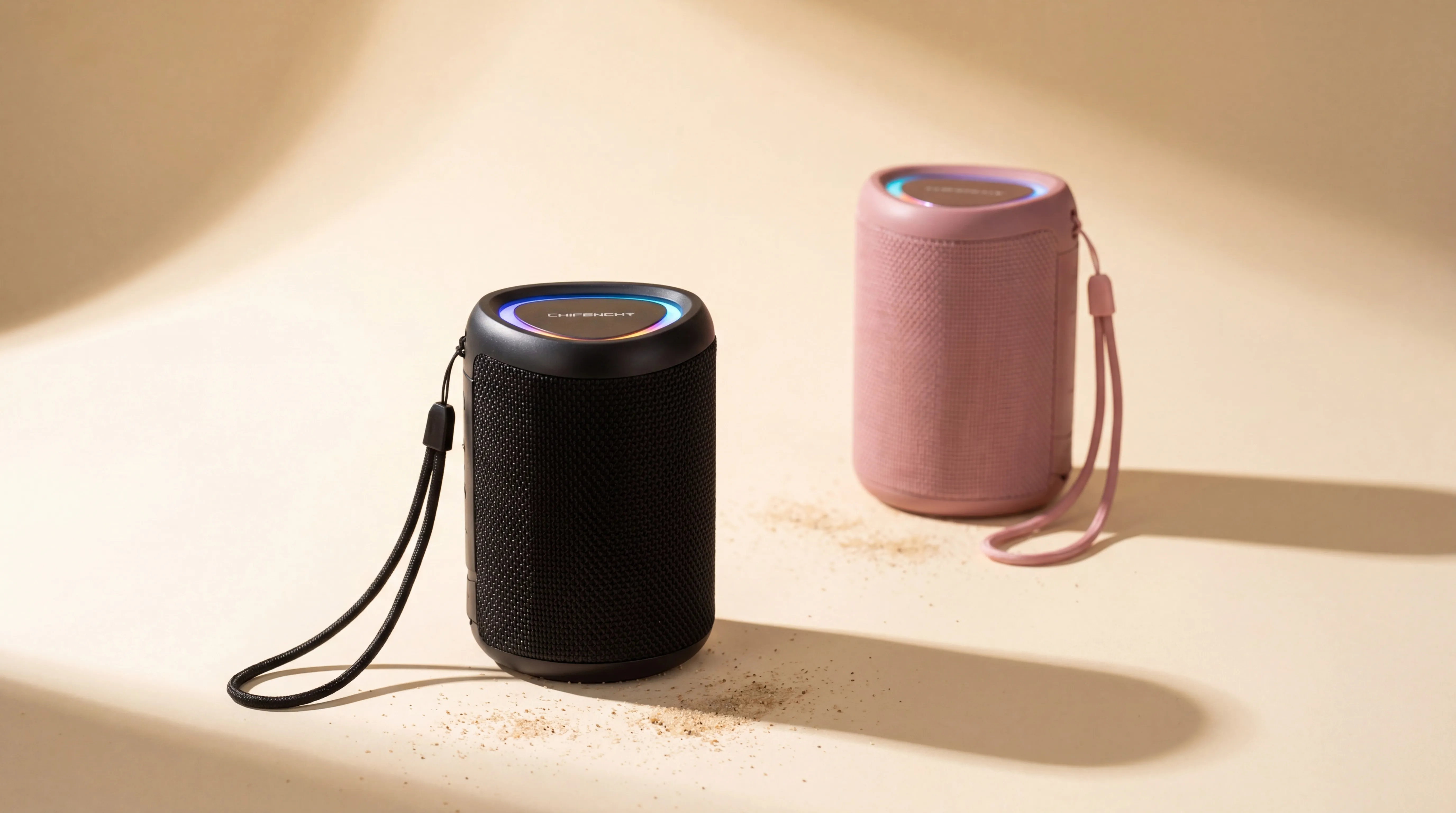 CHIFENCHY editorial verdict — speaker centered on a clean beach-pool flat-lay